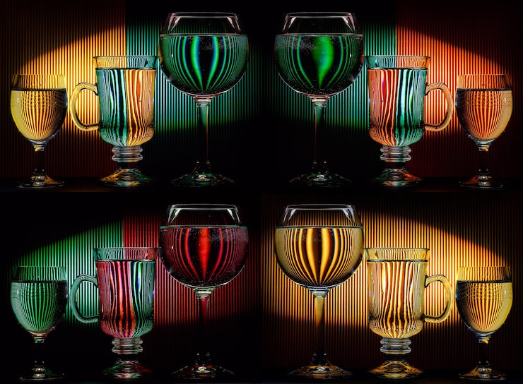 Photo close-up of wine glass on table