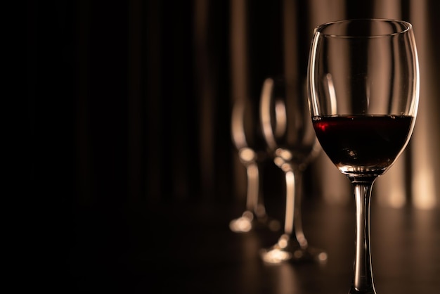 Close-up of wine in glass on table