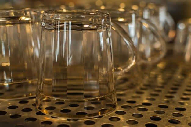 Close-up of wine in glass on table