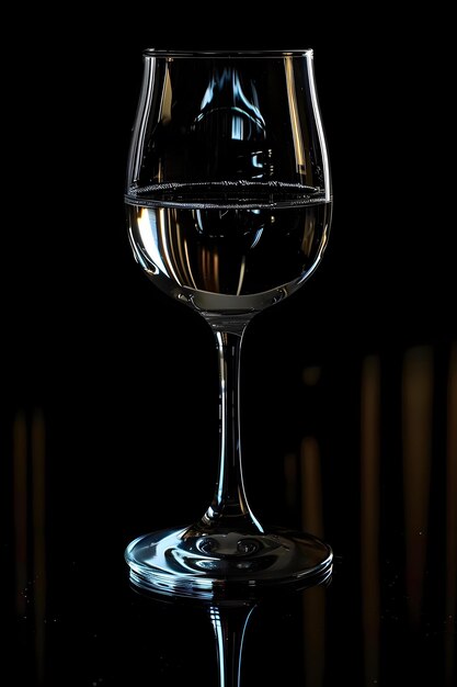 Photo a close up of a wine glass on a table