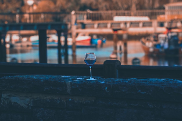 Photo close-up of wine glass