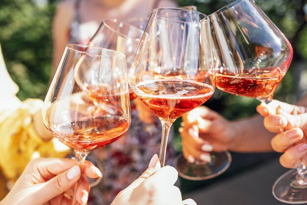 Close-up of wineglass on table