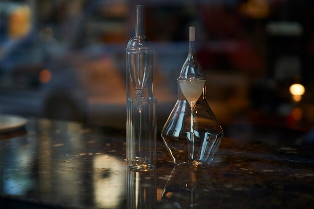 Close-up of wineglass on table