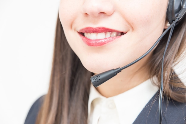 Close up on a woman in a office