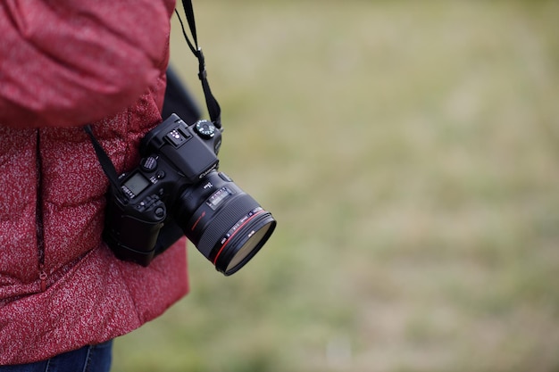 Photo close-up of woman photographing camera