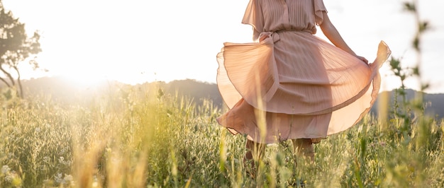 Close up woman running in nature