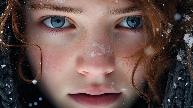 a close up of a woman's face