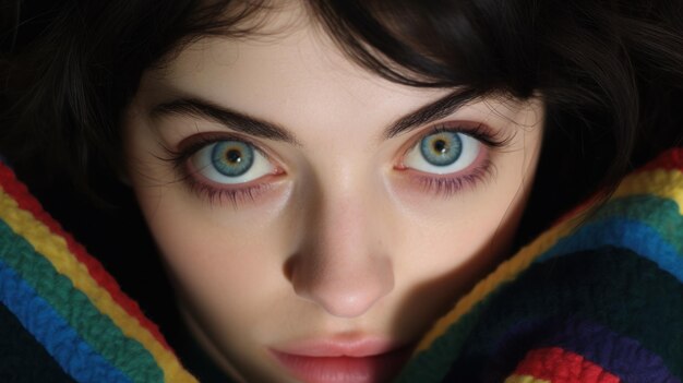 Photo a close up of a woman's face