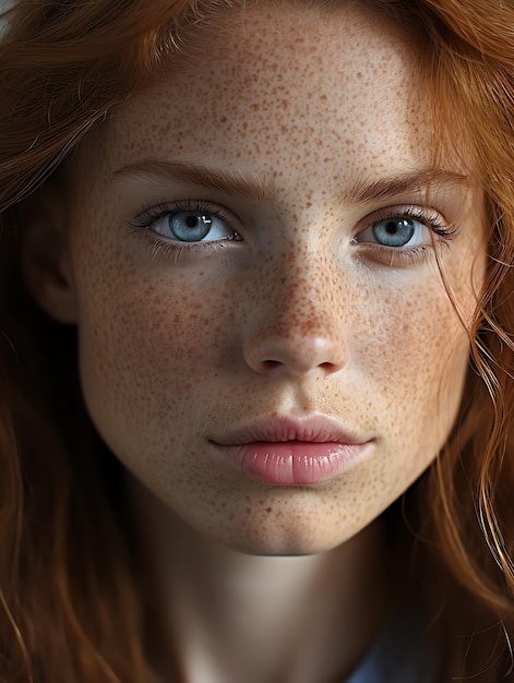 A close up of a woman's face