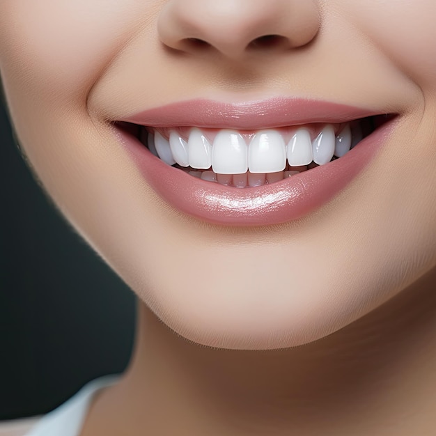 close up of a woman's smile