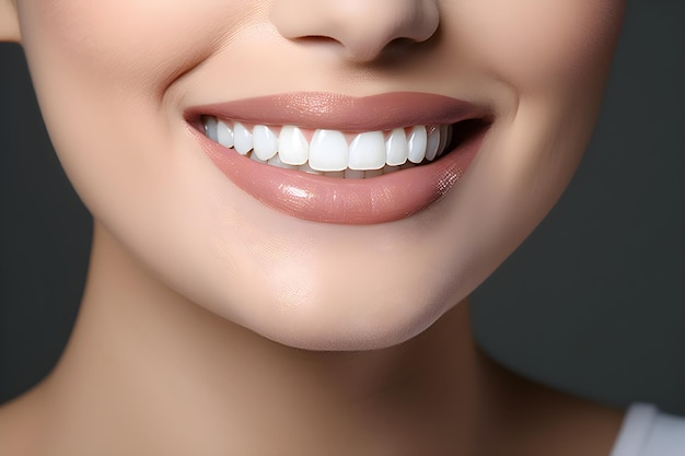 A close up of a woman's smile