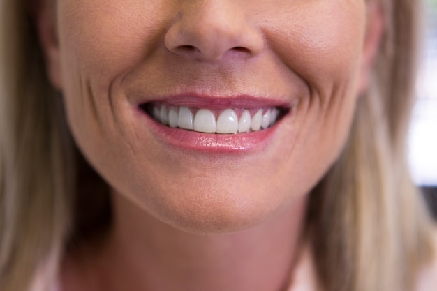 Close up of woman smiling