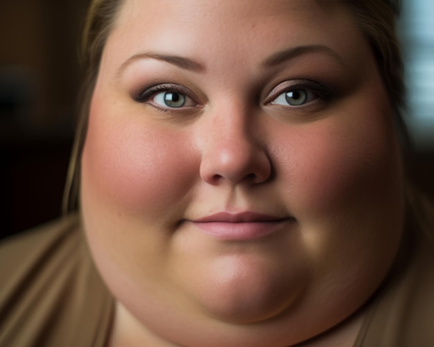 premium-ai-image-a-close-up-of-a-woman-with-a-big-face