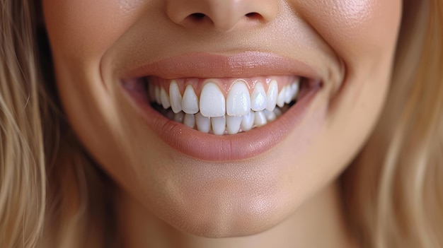 Photo a close up of a woman39s mouth