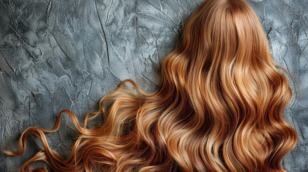 Close Up of Womans Long Blonde Hair