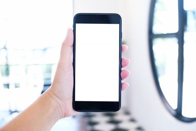 Close up of women's hands holding cell telephone 