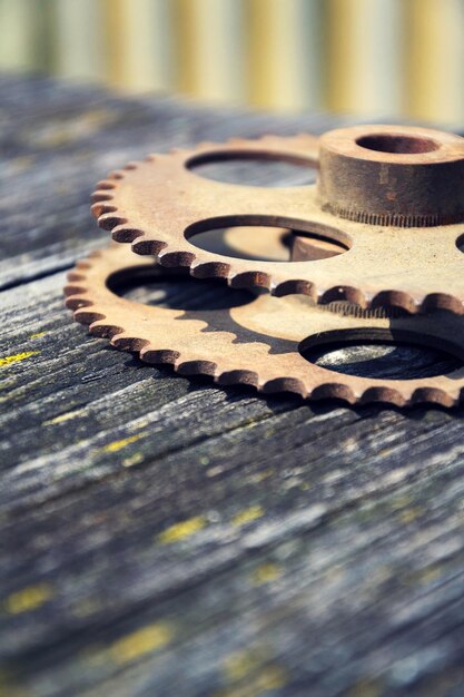 Foto prossimo piano del legno su un tavolo