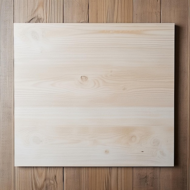 Photo a close up of a wooden board on a wooden floor generative ai