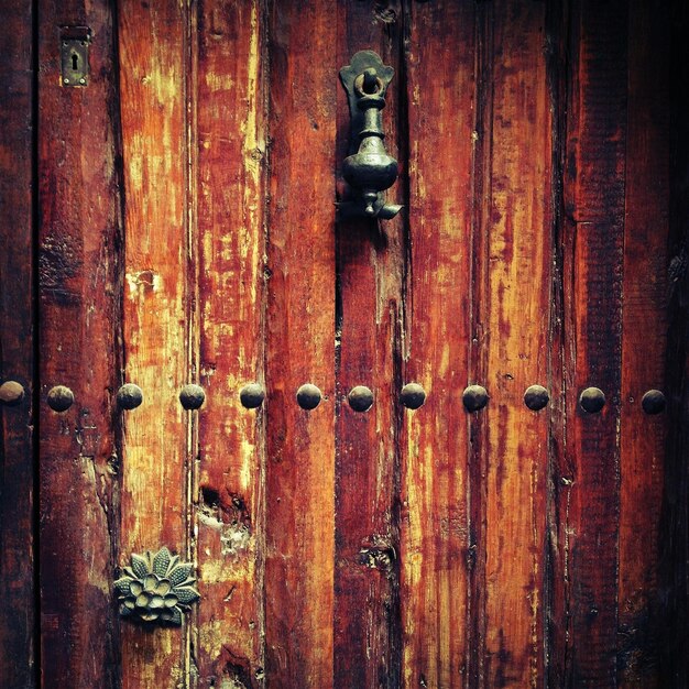 Close-up of wooden door