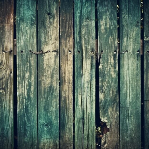 A close up of a wooden fence with a hole in it generative ai