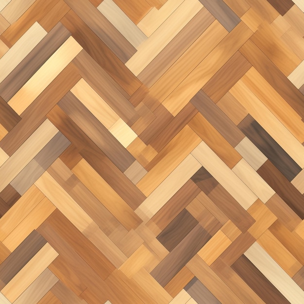 a close up of a wooden floor with a herringle pattern generative ai