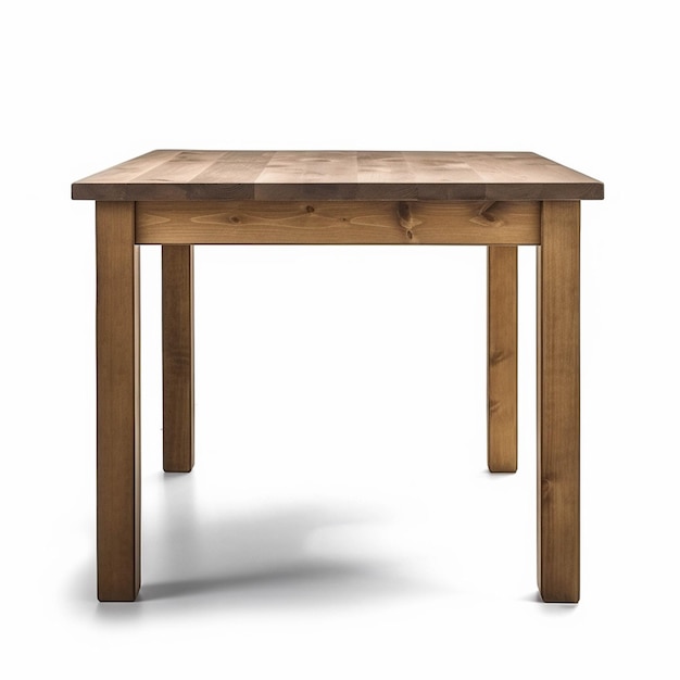 A close up of a wooden table with a white background generative ai