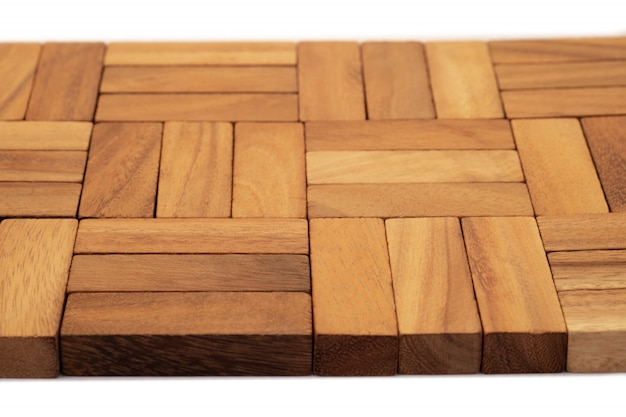 Close up wooden texture, Natural wooden blocks toys for backgroud.