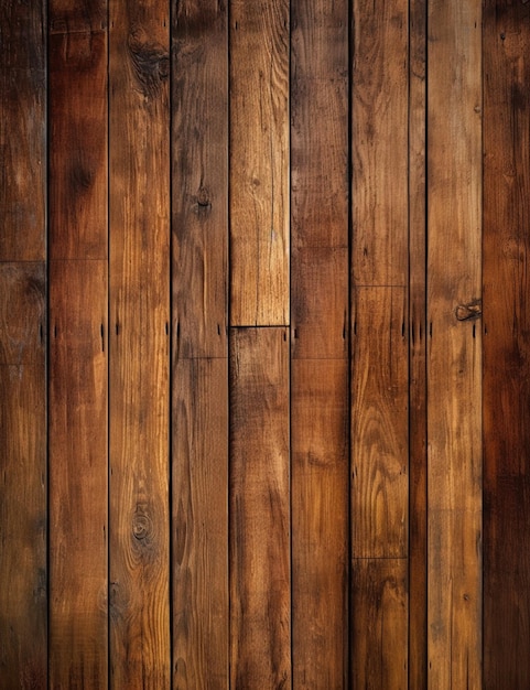 木製の床と木製の壁のクローズアップ生成AI