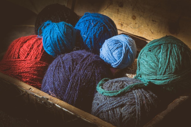 close-up of wool