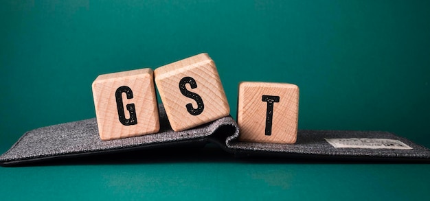 Close up Of Words with GST , Business Concept idea