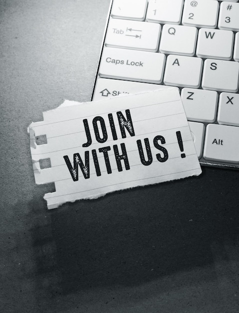 JOIN、ビジネスコンセプトのアイデアで単語のクローズアップ