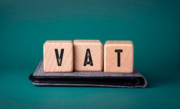 Close up Of Words with VAT , Business Concept idea