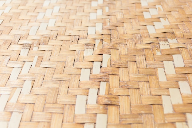 Close up woven bamboo pattern