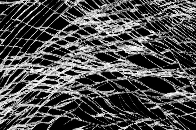 close-up a wrinkles and cracks of smartphone screen caused by smashed and fall bumps.