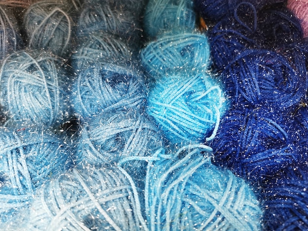 Close-up of yarn for knitting