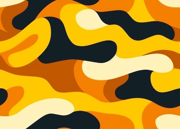 Photo a close up of a yellow and black camouflage pattern generative ai