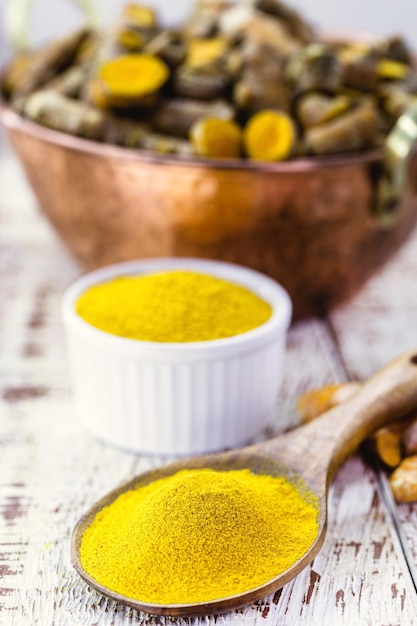 Close-up of yellow bowl on table