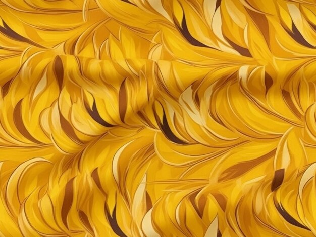 A close up of a yellow and brown abstract pattern generative ai