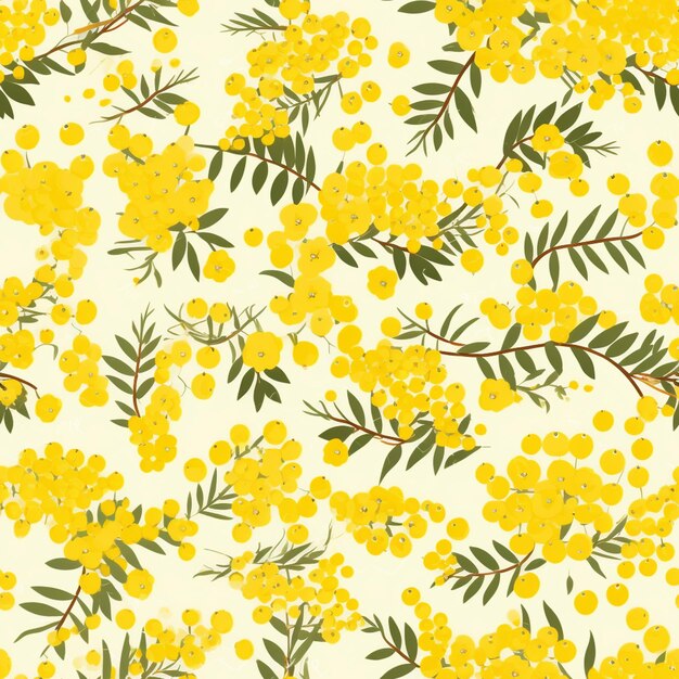 a close up of a yellow flower pattern on a white background generative ai