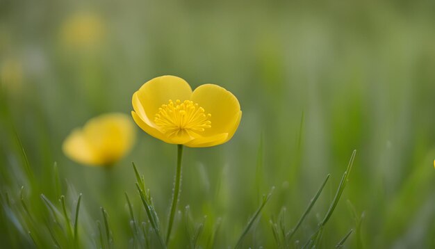 a close up of a yellow flower with dew on it