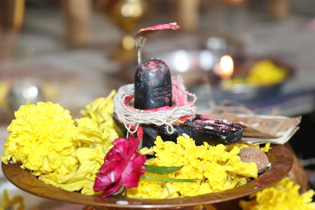 Close-up of yellow flowers on table