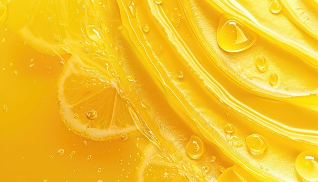 a close up of a yellow lemon with water drops on it