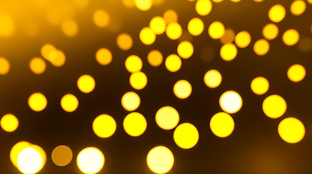 A close up of yellow lights in a dark room