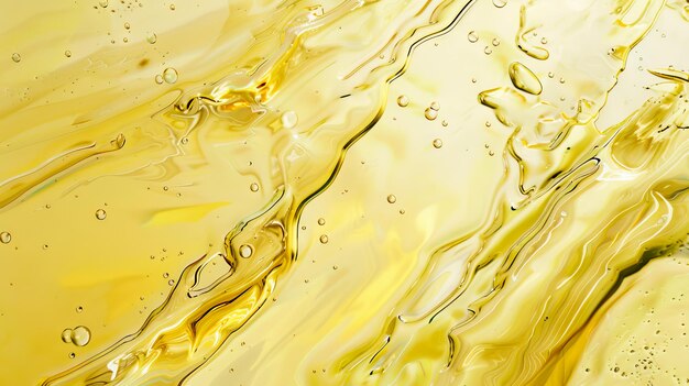 A close up of a yellow liquid