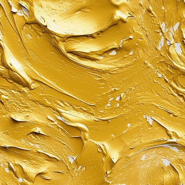 A close up of a yellow paint on a white surface generative ai