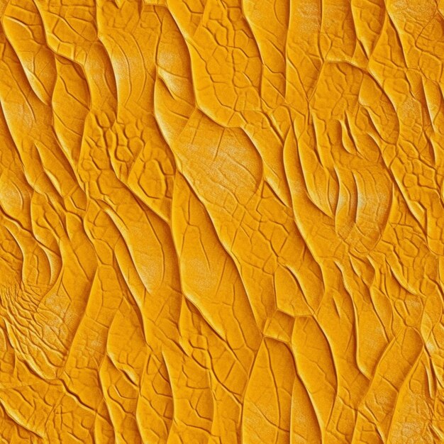 A close up of a yellow painted wall with cracks generative ai