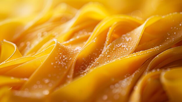 A close up of yellow pasta