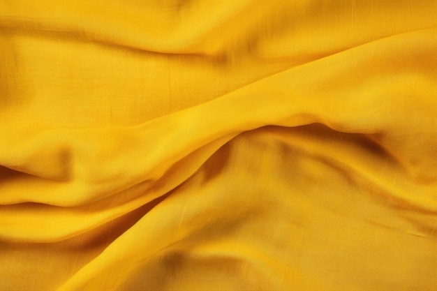 A close up of a yellow silk with a texture of the fabric
