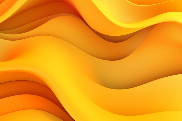 A close up of a yellow wavy background with a black background generative ai