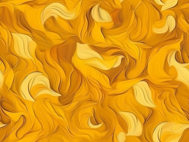 A close up of a yellow and white abstract painting generative ai